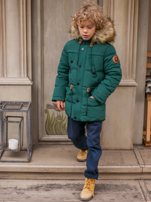 AVIVA kids Пуховик, зеленый, фото 20