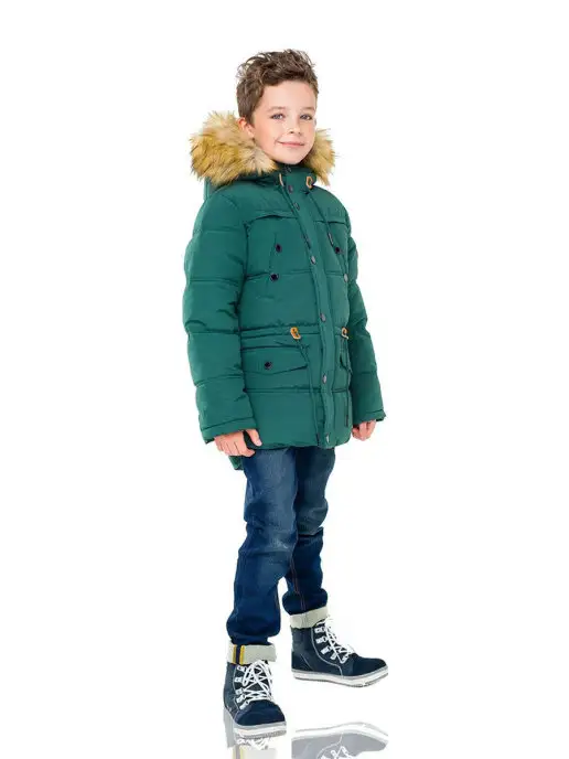 AVIVA kids Пуховик, зеленый, фото 7