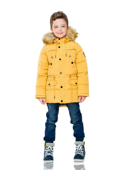 AVIVA kids Пуховик, желтый, фото 12