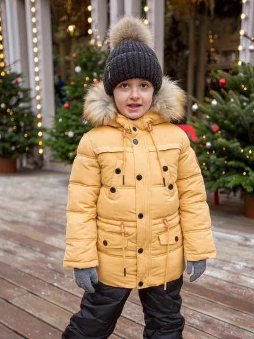 AVIVA kids Пуховик, желтый, фото 16