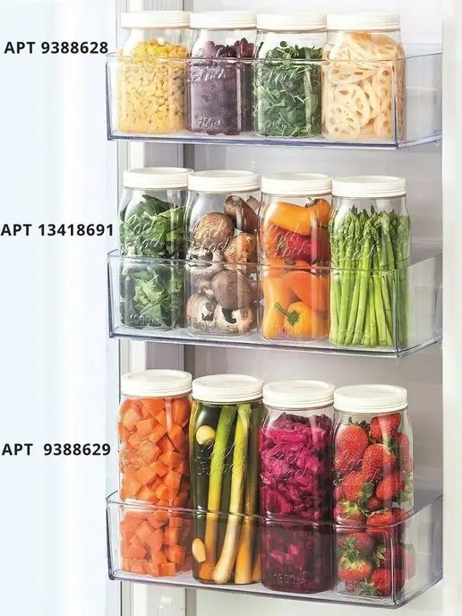 LocknLock Банки для сыпучих продуктов набор 3 шт 1,3 л пластик, 3 шт, 1,3 л, фото 4