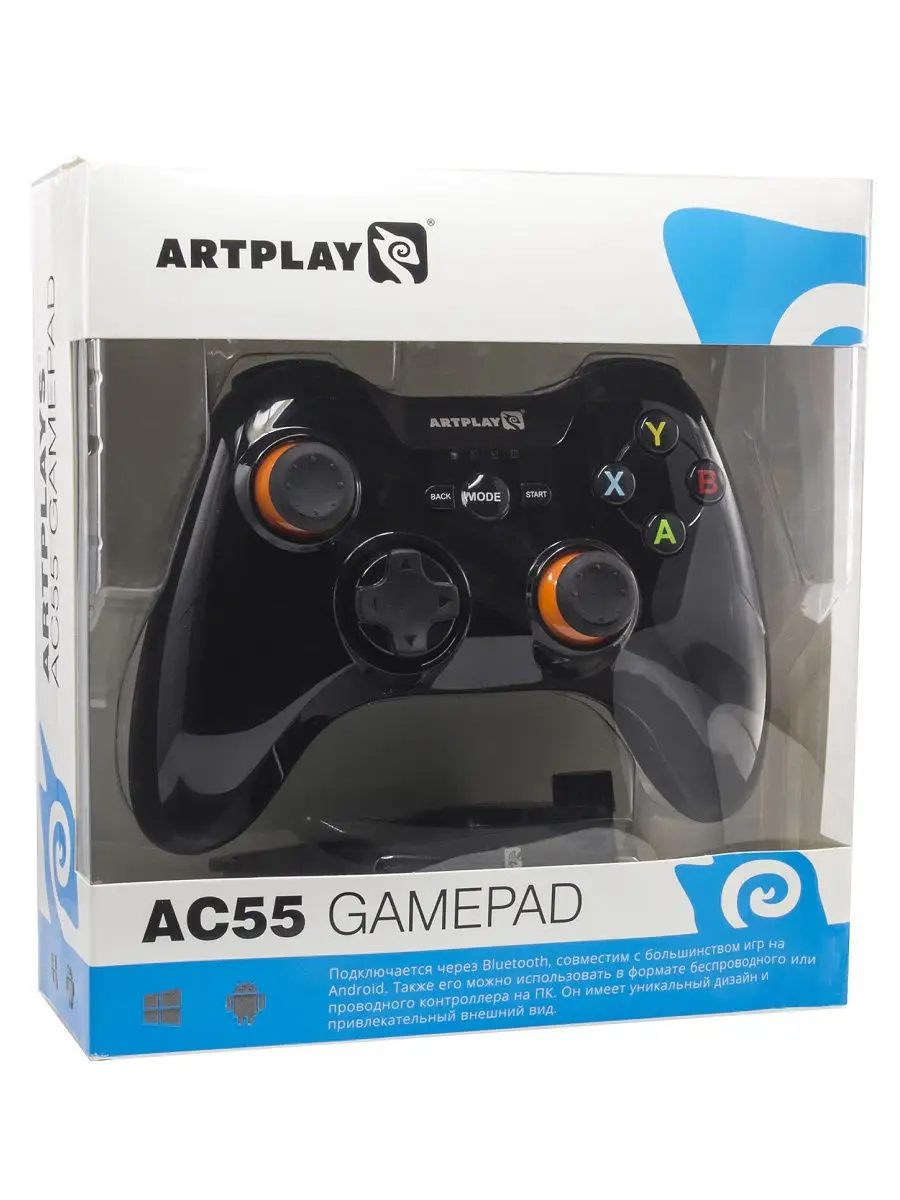 Беспроводной геймпад Artplays AC55 Bluetooth/радио 2,4GHz PC, ПК/Android,  (AND-A003BT) Artplays 9399582 купить в интернет-магазине Wildberries