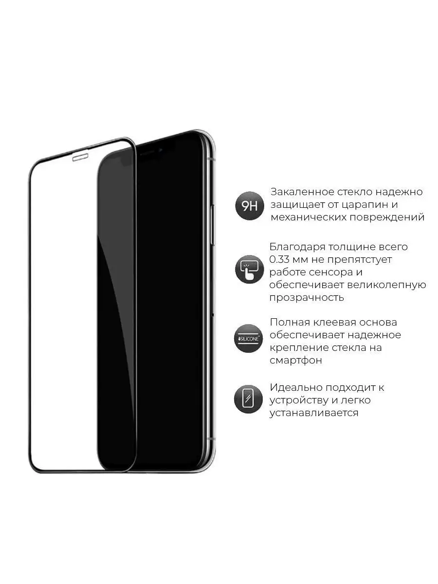 Закаленное олеофобное защитное стекло для Apple iPhone 11 / iPhone XR Full  Glue Screen Printofon 9401101 купить в интернет-магазине Wildberries