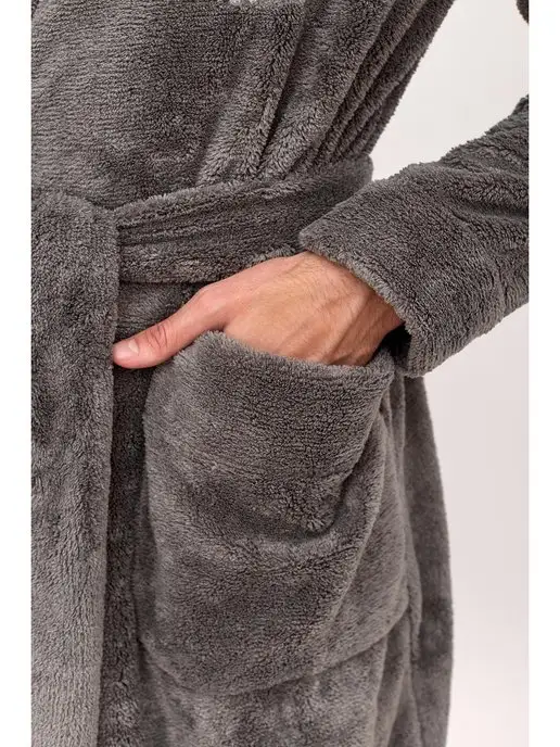 Lika Dress Халат домашний махровый банный теплый, зеленый, фото 3