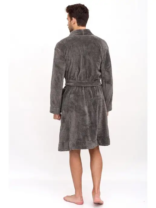 Lika Dress Халат домашний махровый банный теплый, зеленый, фото 4