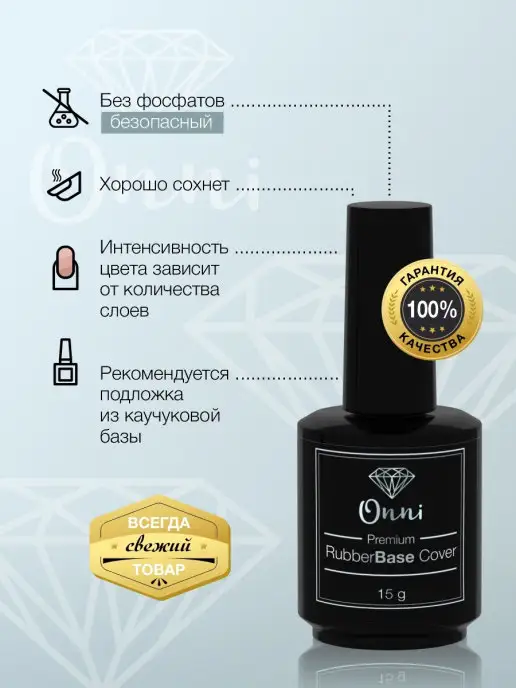 Onni Pink Камуфлирующая база для ногтей Розовый Камуфляж Цветная, розовый, фото 7