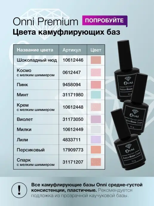Onni Pink Камуфлирующая база для ногтей Розовый Камуфляж Цветная, розовый, фото 8