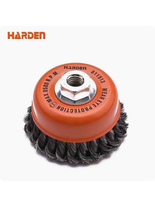 HARDEN Щетка для УШМ чашка, оранжевый, фото 2