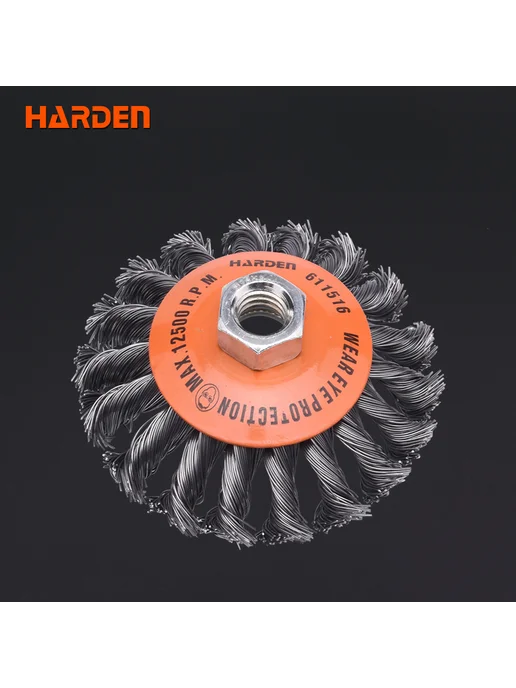 HARDEN Щетка для УШМ тарелка, оранжевый, фото 3