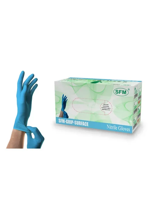 SFM Hospital Products GmbH Перчатки SFM нитриловые M 100 шт, 100 шт, фото 3
