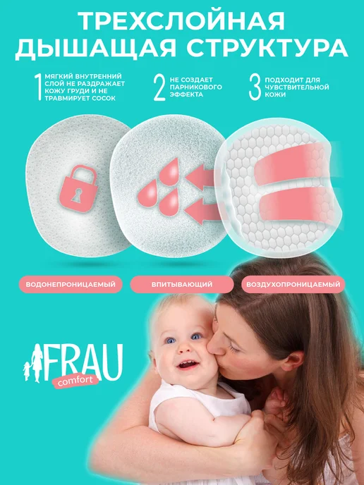 FRAU COMFORT Прокладки для груди, вкладыши, 36 шт, 36 шт, фото 3