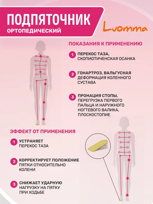 Luomma Подпяточник ортопедический силиконовый для обуви Lum710, желтый, фото 2