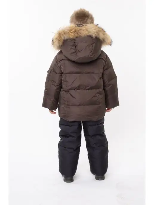 AVIVA kids Пуховик, коричневый, фото 4