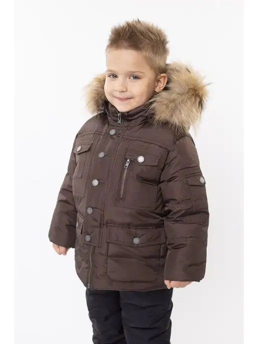 AVIVA kids Пуховик, коричневый, фото 9