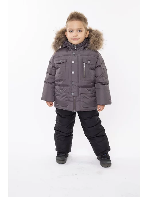 AVIVA kids Пуховик, серый, фото 6
