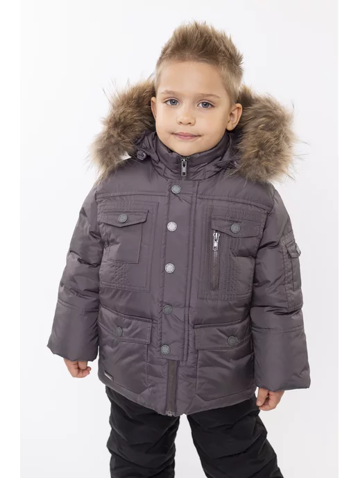 AVIVA kids Пуховик, серый, фото 8