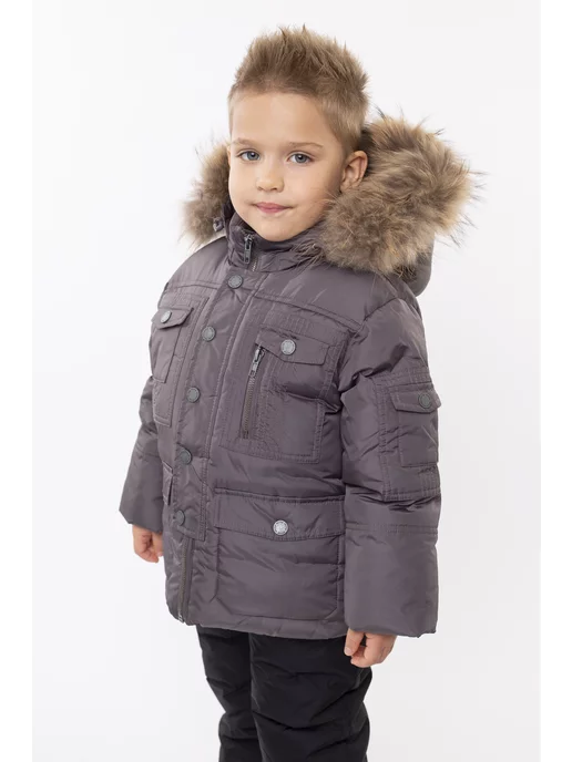 AVIVA kids Пуховик, серый, фото 9