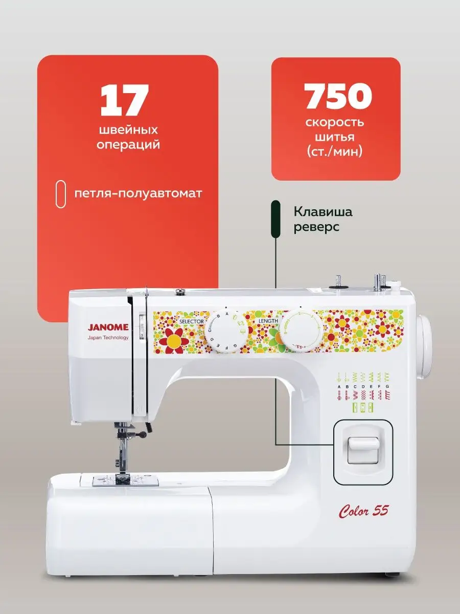 Швейная машина JANOME Juno 513