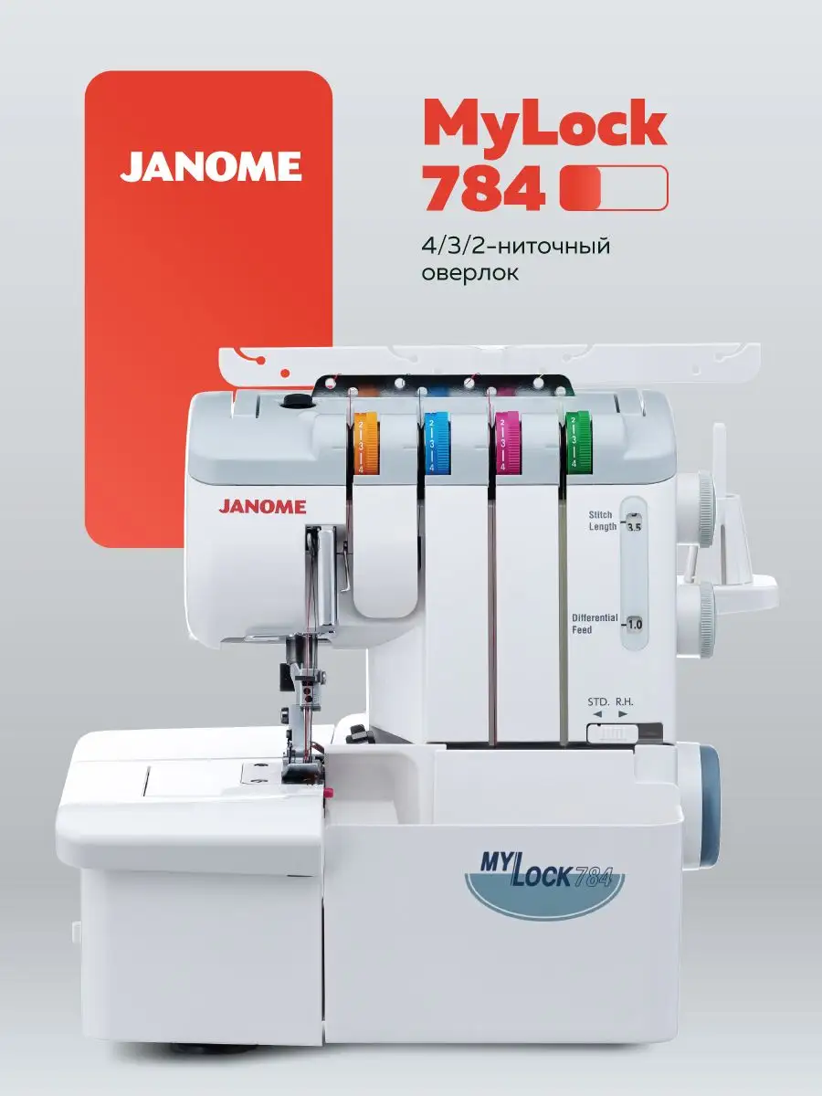 Оверлок Janome ML 784 Janome 9555481 купить за 39 012 ₽ в интернет-магазине  Wildberries