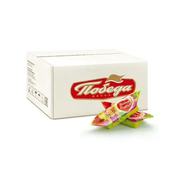 Конфеты Тайна сердца вафельные в молочном шоколаде, 1,5кг