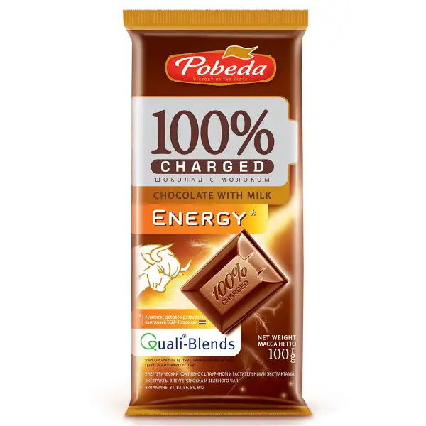 Шоколад с молоком "Чаржед" "Энержи"