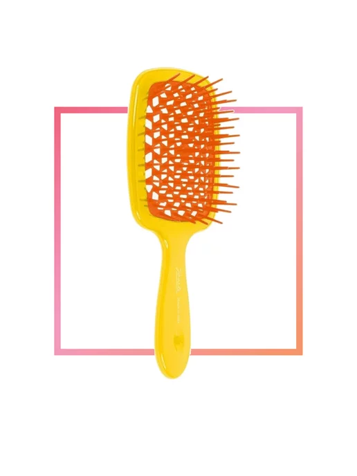 Janeke Расческа щетка для волос Superbrush 20,3 см, желтый, фото 3