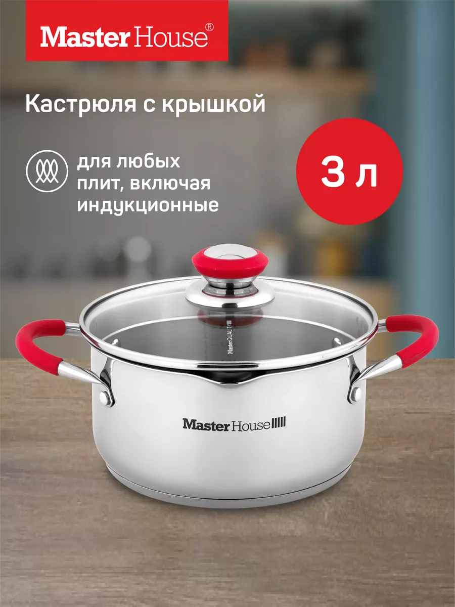 Кастрюля 3 л из нержавеющей...