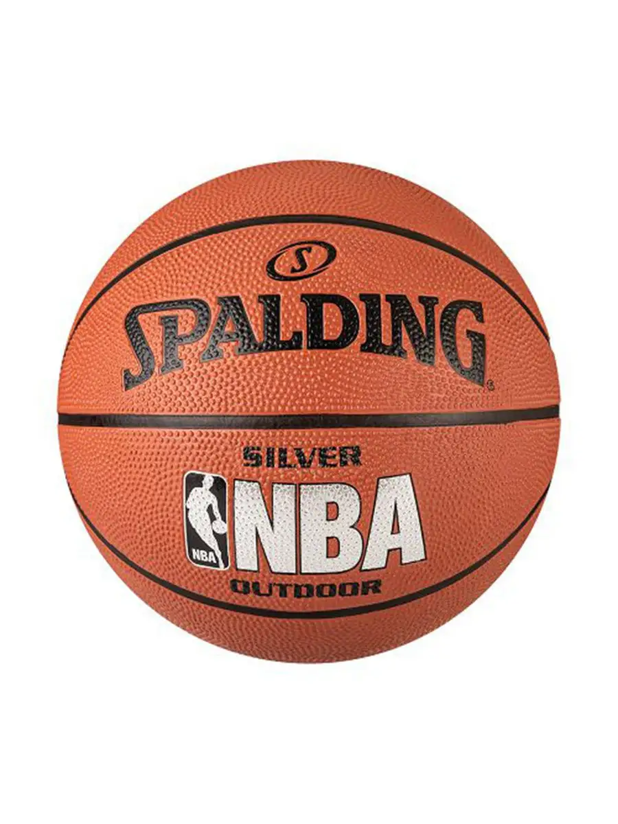 Баскетбольный мяч NBA Silver размер 3 для зала для улицы Spalding 9620893  купить в интернет-магазине Wildberries