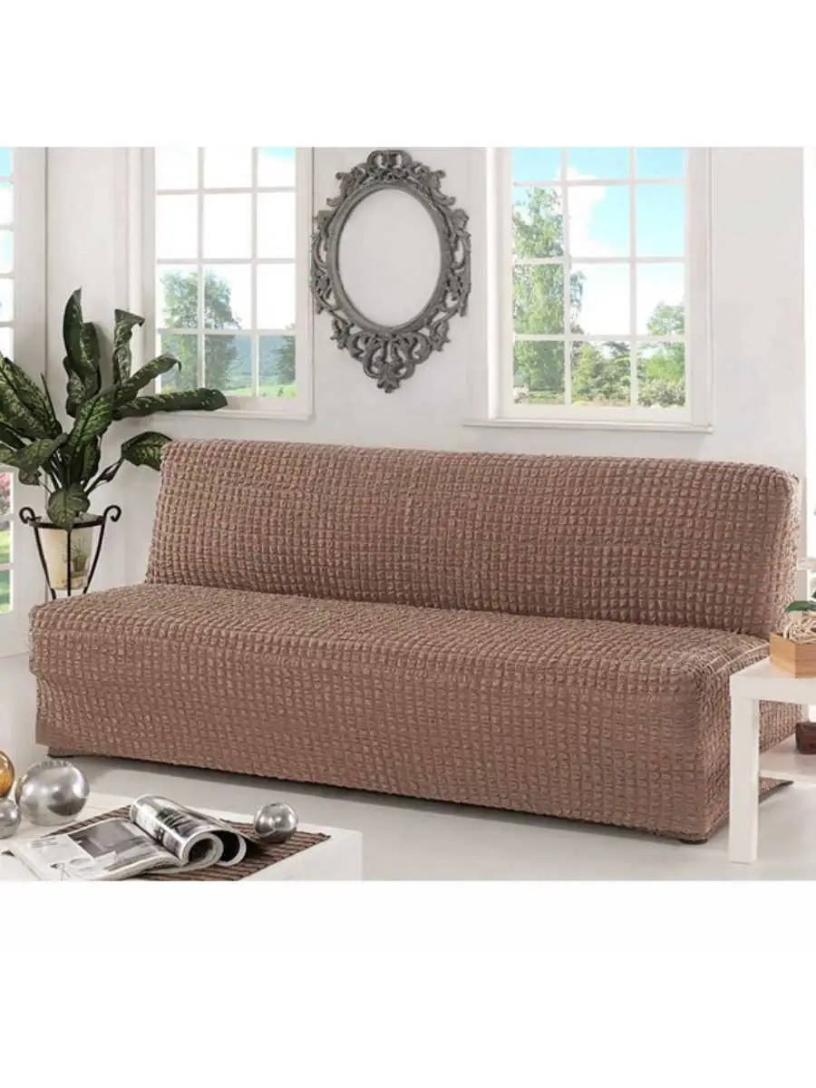 Чехол на диван без подлокотников, трехместный на резинке deweri 9633346купить за 1 980 ₽ в интернет-магазине Wildberries
