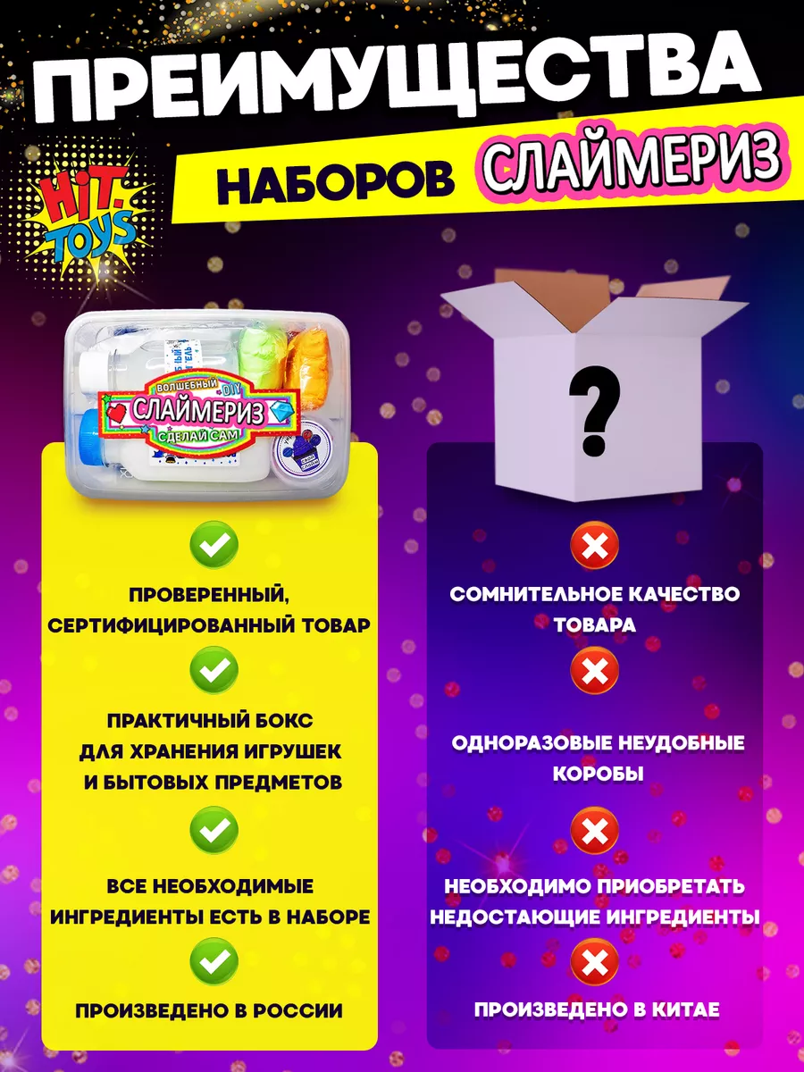 Starter Kit набор для создания слаймов игрушки антистресс Хит Тойс 9660342  купить за 438 ₽ в интернет-магазине Wildberries