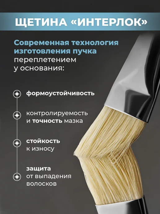 Малевичъ Кисть для рисования набор 5шт, кисть художественная щетина, 5 шт, фото 4