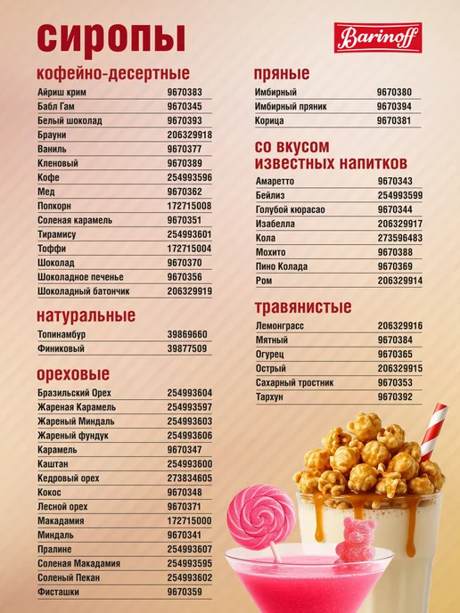 Barinoff Сироп Голубой Кюрасао для коктейлей и лимонадов 1л. стекло, 1 л, фото 8