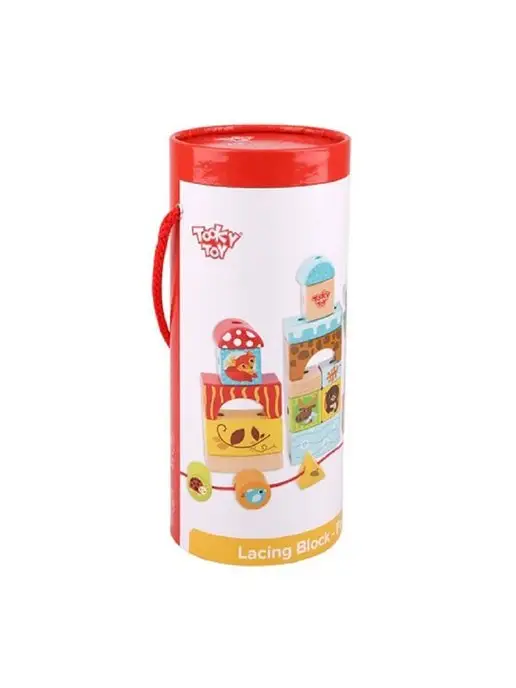 Tooky Toy Шнуровка-кубики "Лес", голубой, фото 4