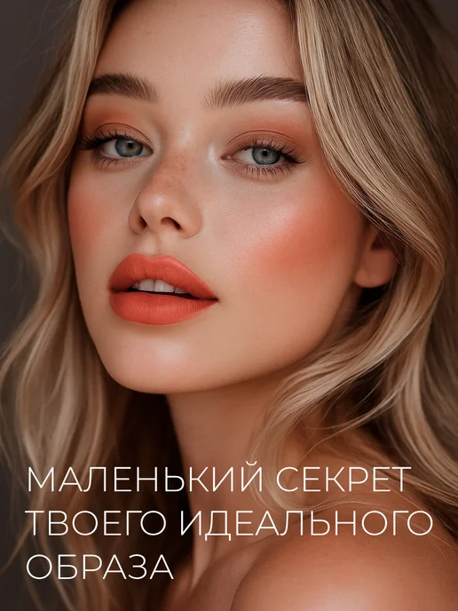 POETEQ Матовые румяна для контуринга и тона лица Compact Blush Solo, розовый, фото 4