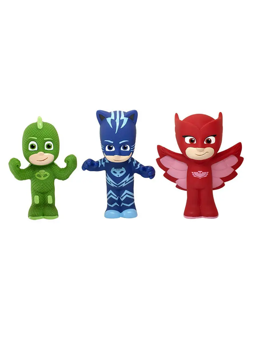 Герои в масках. Игровой набор для ванны, пластизоль, 6 шт. PJ Masks 9708133  купить в интернет-магазине Wildberries