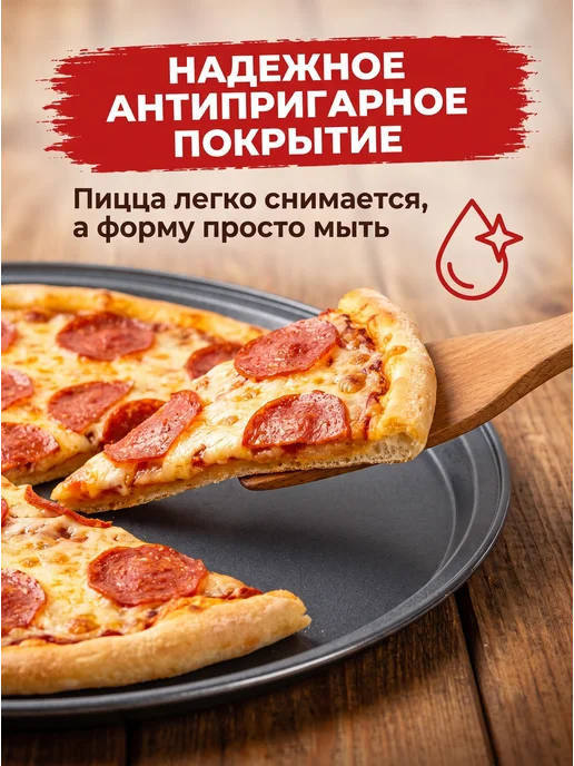 Форма для пиццы круглая Termico 30 см., черный, фото 5