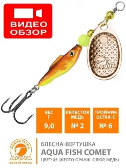 Блесна рыболовная вертушка FISH COMET-2 9g CUPRUM AQUA 9714154 купить за 176 ₽ в интернет-магазине Wildberries