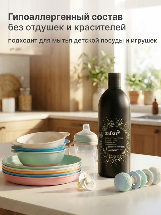 Мастерская Олеси Мустаевой Средство для мытья посуды Safsu 500 мл гель, 500 мл, фото 6