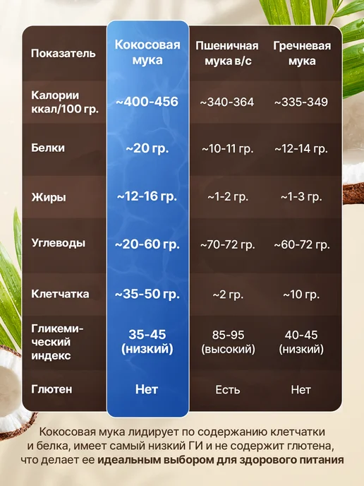 Spirulinafood Мука кокосовая, 500 грамм, вариант, фото 4