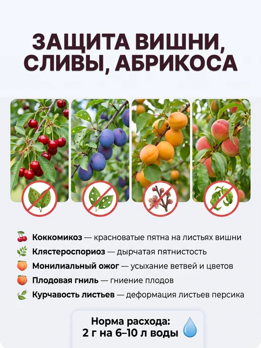 Зеленая Аптека Садовода Хорус фунгицид защита от болезней для деревьев плодовых, 2 г, 2 г, фото 5