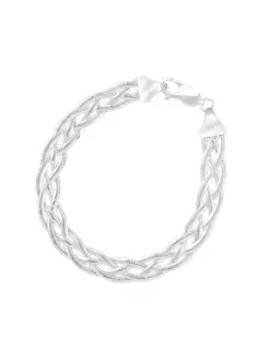 Серебряный браслет на руку Коса Young Moon jewels 9765705 купить за 2 767 ₽ в интернет-магазине Wildberries