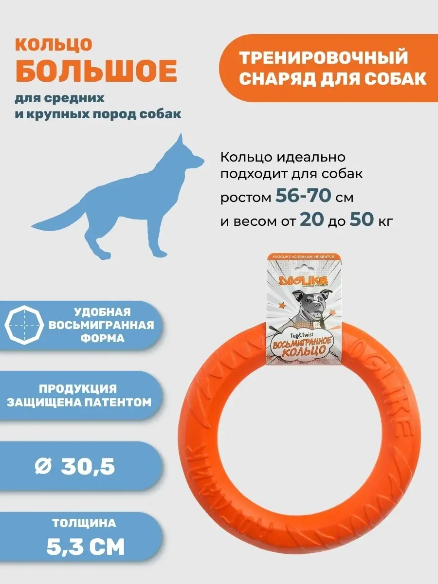 Игрушка для собак, пуллер кольцо прочный 30.5см DOGLIKE 9775907 купить за  700 ₽ в интернет-магазине Wildberries