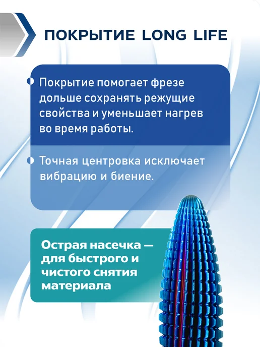 HDFREZA Фреза твердосплавная для снятия маникюра кукуруза, вариант, фото 6