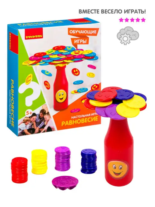 Bondibon Настольная игра Равновесие, голубой