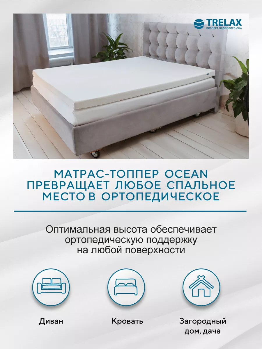 Матрас ортопедический двуспальный, 140х190 TRELAX 9879624 купить в  интернет-магазине Wildberries