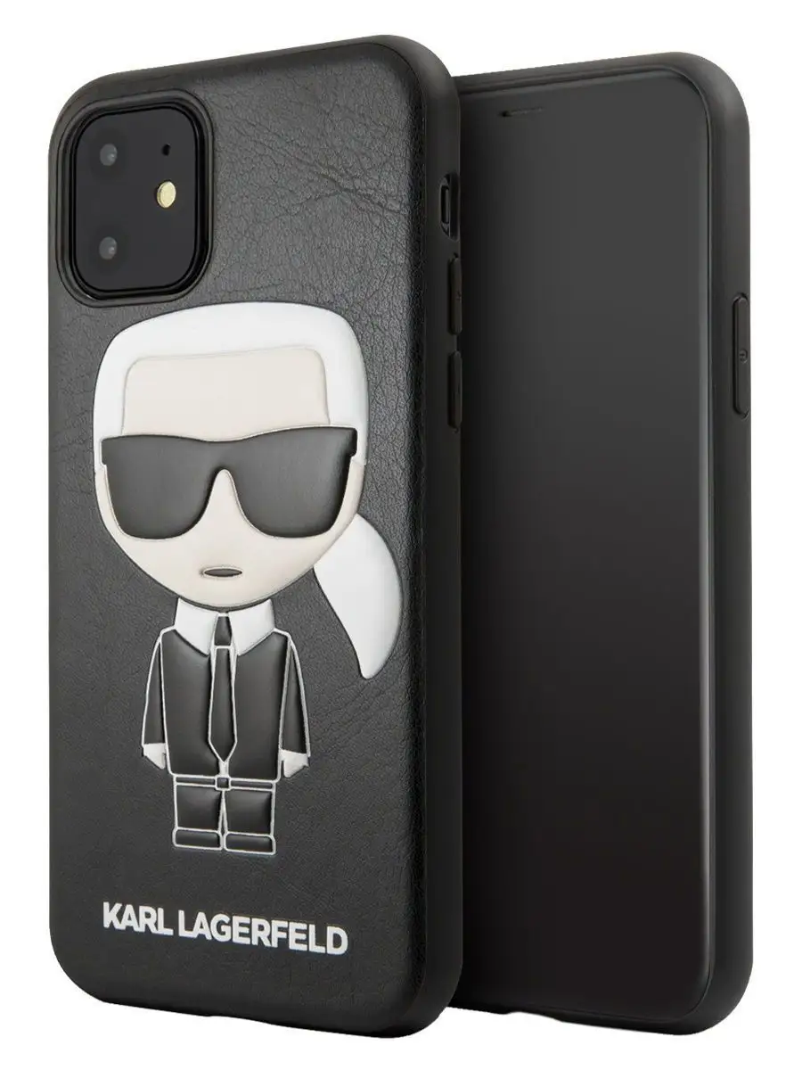 Чехол на iPhone 11 из экокожи PU leather Karl Lagerfeld 9899649 купить за 1  728 ₽ в интернет-магазине Wildberries