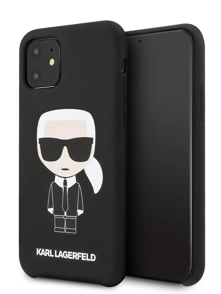 Чехол на iPhone 11 силиконовый с принтом Liquid silicone Karl Lagerfeld  9899655 купить за 2 136 ₽ в интернет-магазине Wildberries