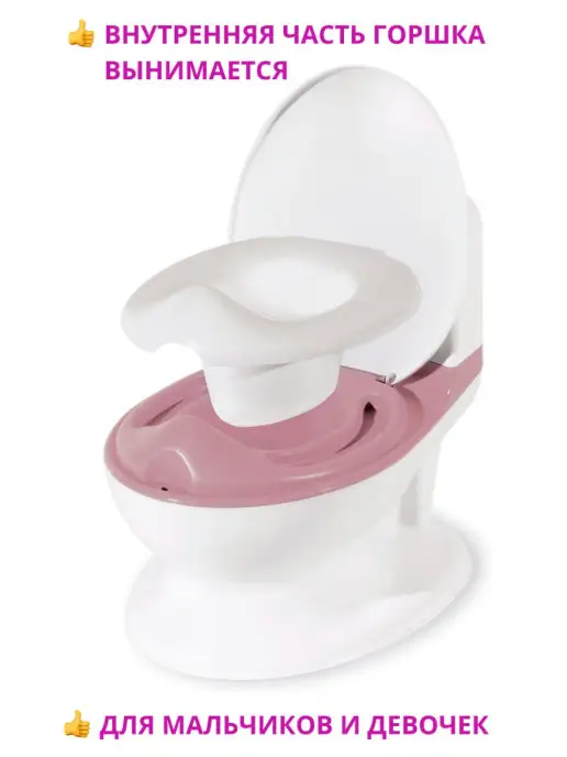 Funkids Горшок унитаз для детей "Baby Toilet" WY028P, белый, фото 3
