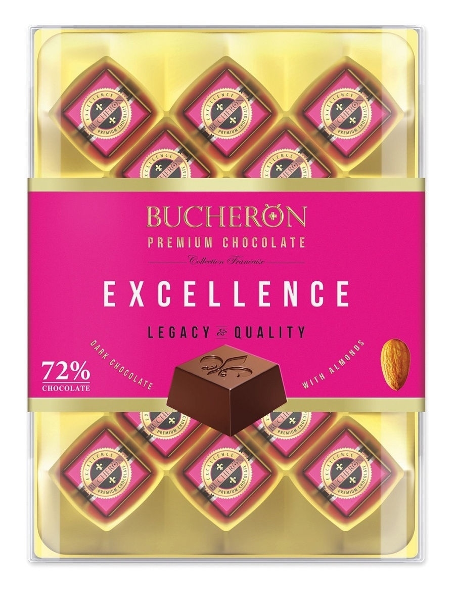 Bucheron gourmet с миндалем. Шоколадные конфеты bucheron Excellence с миндалем 190 г. Конфеты Бушерон Экселенс с миндалем 190 гр. Конфеты bucheron 190г с миндалем. BUCHERÖN Chocolate конфеты с миндалем.