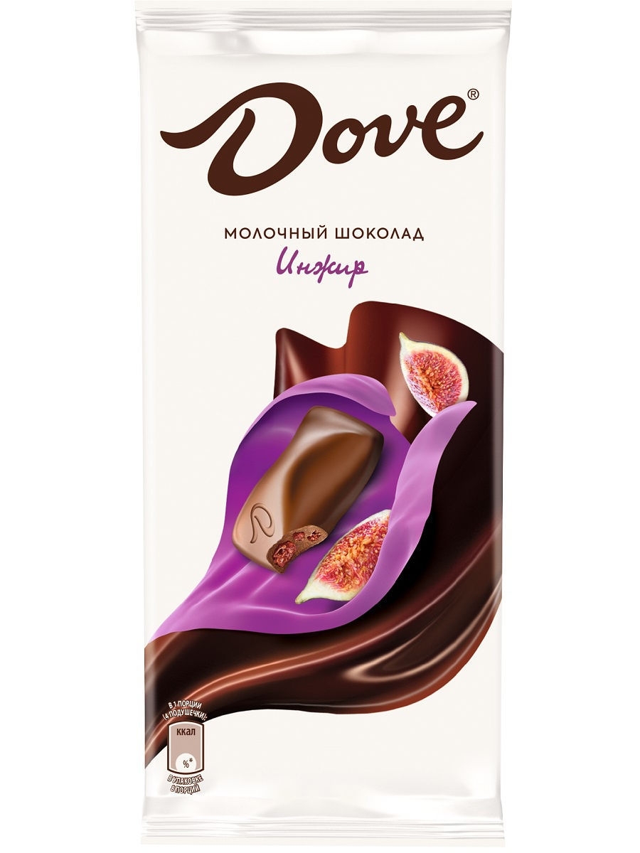 Молочный шоколад с инжиром 90г Dove. 9981772 купить в интернет-магазине  Wildberries